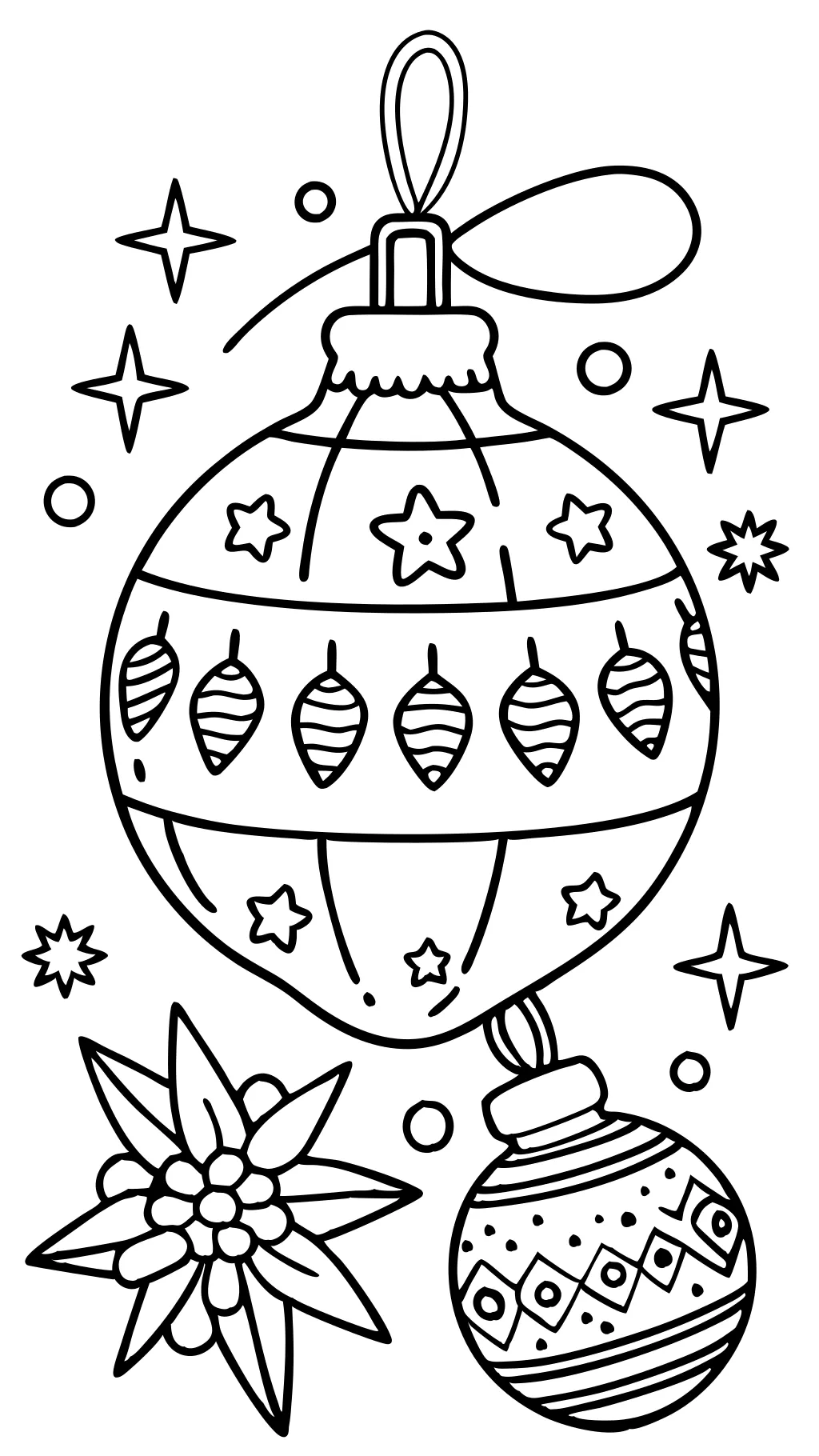 xmas ornaments coloring pages